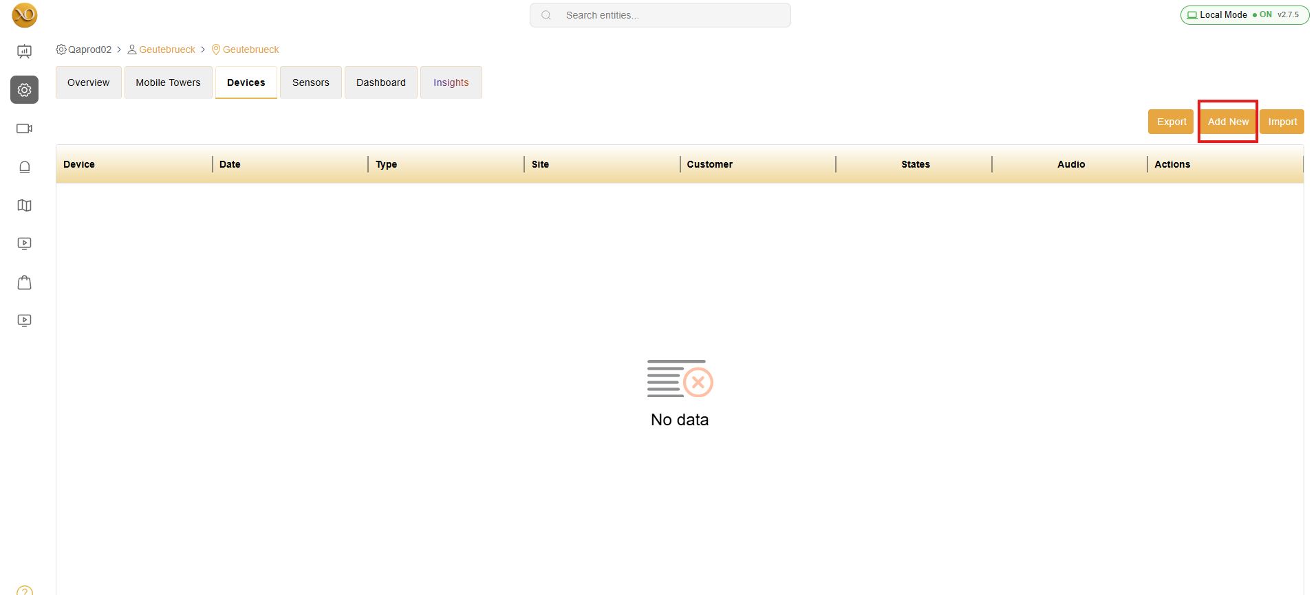 Senstar Site Selection